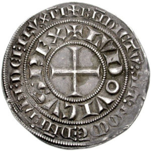 французский грош Людовик IX аверс